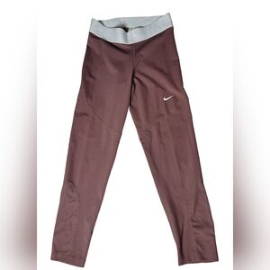 Nike Mauve/Plum Athletic Leggings with Swoosh